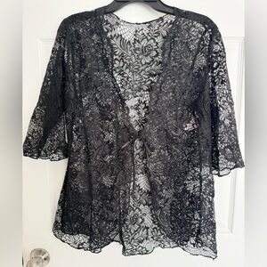 Like new – Shirley of Hollywood Black Lace Robe